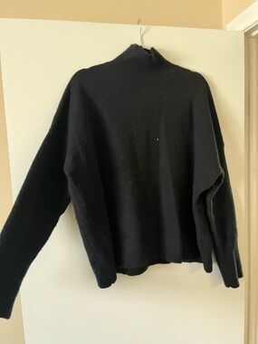 SHEIN Black Mock Neck Turtleneck Sweater